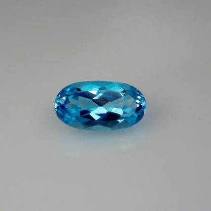 Natural Swiss Blue Topaz — 19.96 ct, Brazil, Oval Cut (GL)