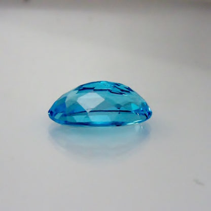 Natural Swiss Blue Topaz — 19.96 ct, Brazil, Oval Cut (GL)
