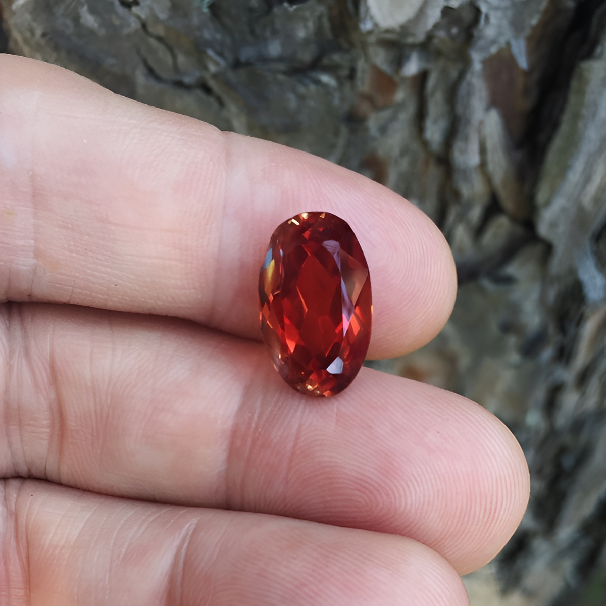 Orange-Red Oregon Sunstone — 9.43 ct | USA Cut (GL)