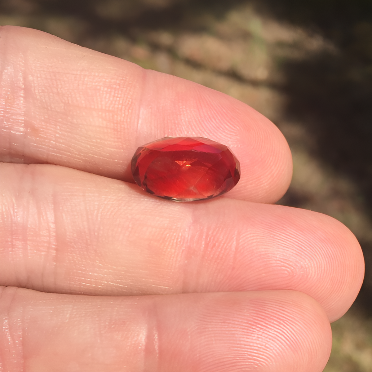 Orange-Red Oregon Sunstone — 9.43 ct | USA Cut (GL)