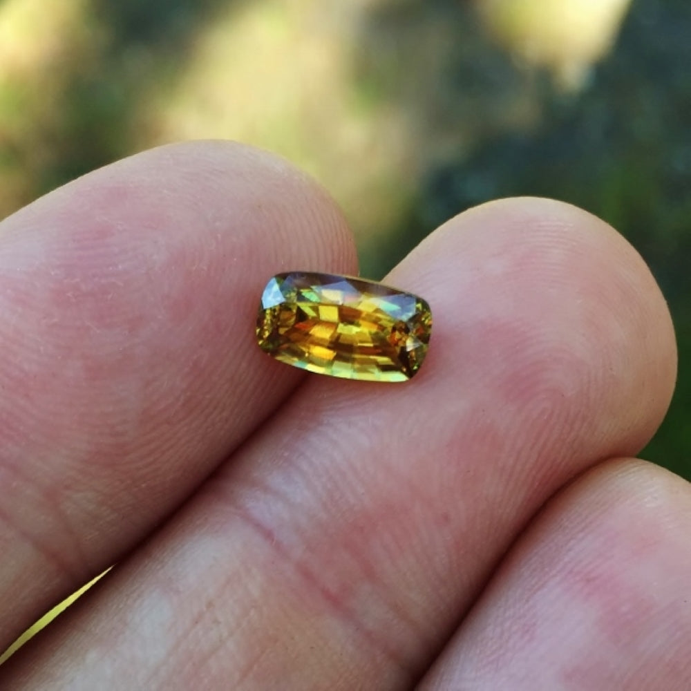 Multi Color Fire! Natural Sphene Pakistan 1.73 ct