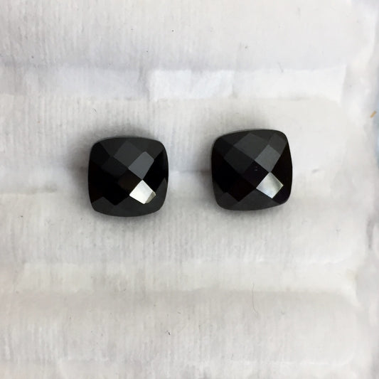 Natural Melanite (Andradite Garnet) Matched Cabochon Pair —10.08 ct, Ural Mountains, Russia (GLI)