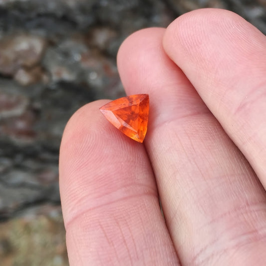 Natural Mandarin Spessartite Garnet — 4.48 ct, Namibia, Trillion