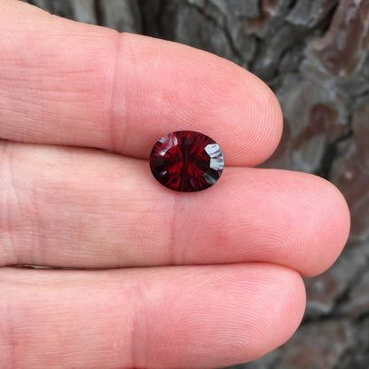 Natural Pyrope Garnet — 4.48 ct, Tanzania, Concave Oval