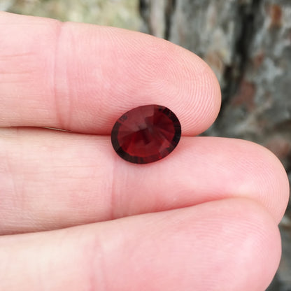 Natural Pyrope Garnet — 4.48 ct, Tanzania, Concave Oval