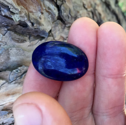 Awesome Color! Lapis Lazuli Pyrite Cab 23.69 Carat Afghanistan