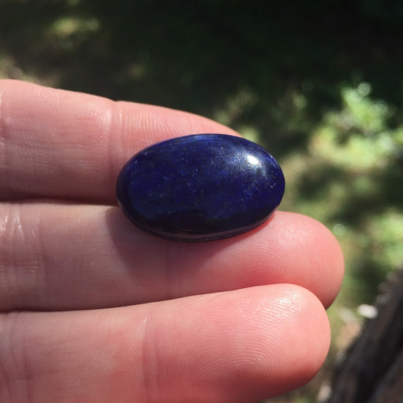 Awesome Color! Lapis Lazuli Pyrite Cab 23.69 Carat Afghanistan