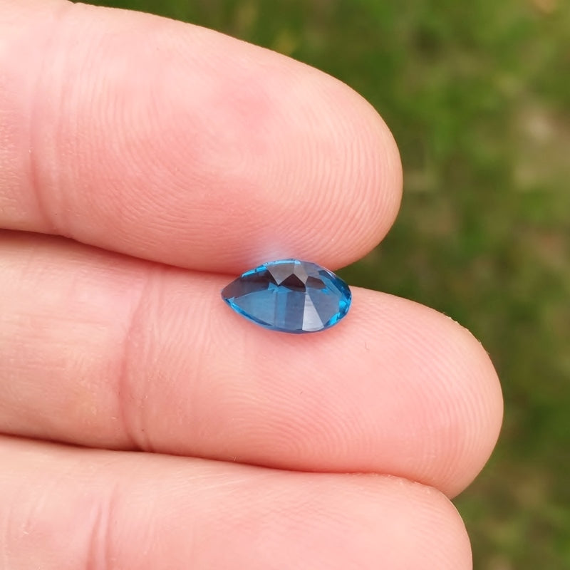 Natural Swiss Blue Topaz — 2.58 ct, Brazil, Pear Cut (GL)