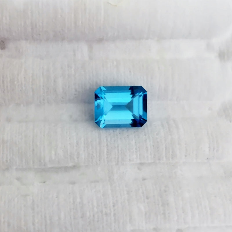 Natural Swiss Blue Topaz — 2.67 ct, Brazil, Emerald Cut (GL)