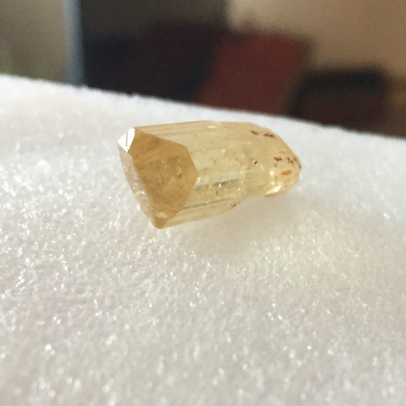 Facet Grade Yellow Scapolite / Wernerite Crystal Tanzania 17.13 Carat