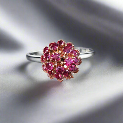 Antique Natural Ruby 14 kt Ring 4+ Carats of Rubies