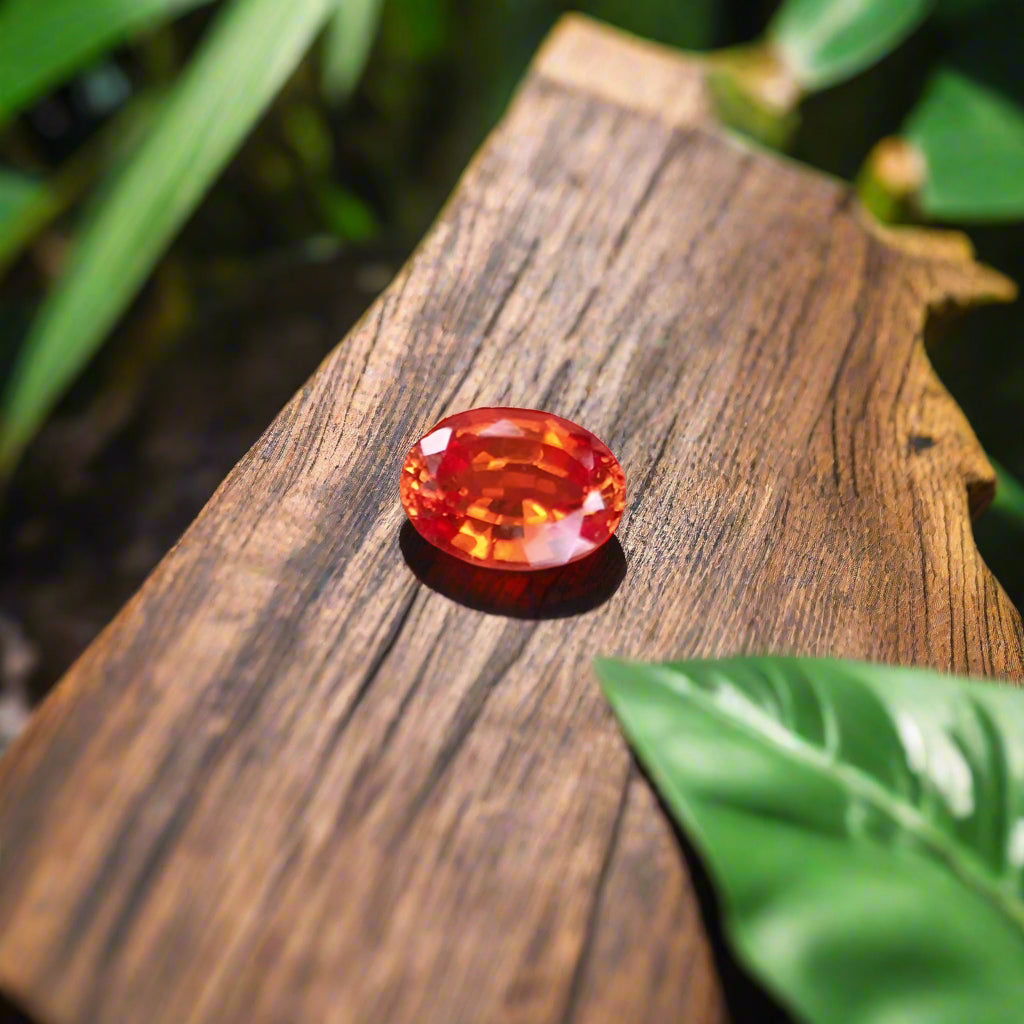 Natural & Bright Orange Sapphire Sri Lanka 0.97 ct