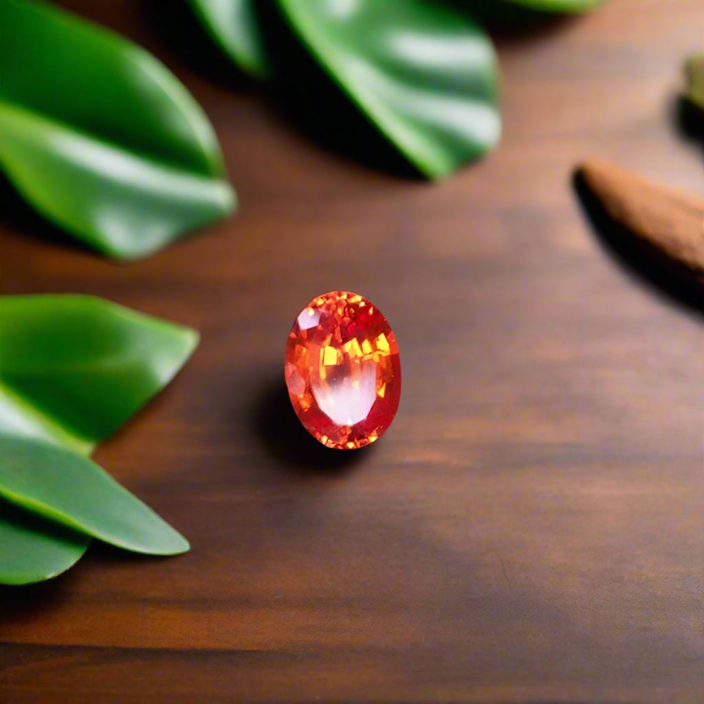 Natural & Bright Orange Sapphire Sri Lanka 0.97 ct