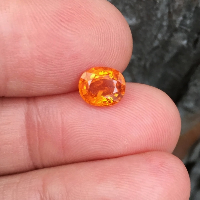 Natural Mandarin Spessartite Garnet — 2.27 ct, Nigeria, Oval Step Cut