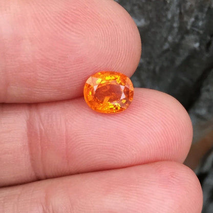 Natural Mandarin Spessartite Garnet — 2.27 ct, Nigeria, Oval Step Cut