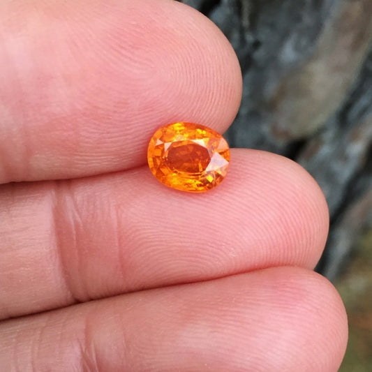 Natural Mandarin Spessartite Garnet — 2.27 ct, Nigeria, Oval Step Cut