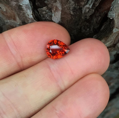 Natural Spessartite Garnet — 3.51 ct, Nigeria, Pear Step Cut
