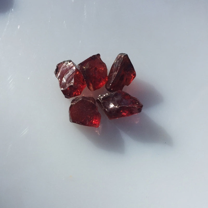 Natural Pyrope Garnet — 38.47 ct total (5 pieces), Tanzania, Facet Rough