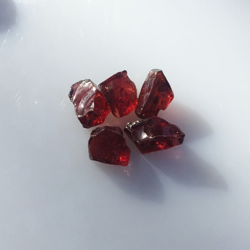 Natural Pyrope Garnet — 38.47 ct total (5 pieces), Tanzania, Facet Rough