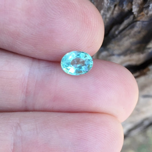 Bright! Aqua Blue Color Tourmaline 1.06 ct Afghanistan