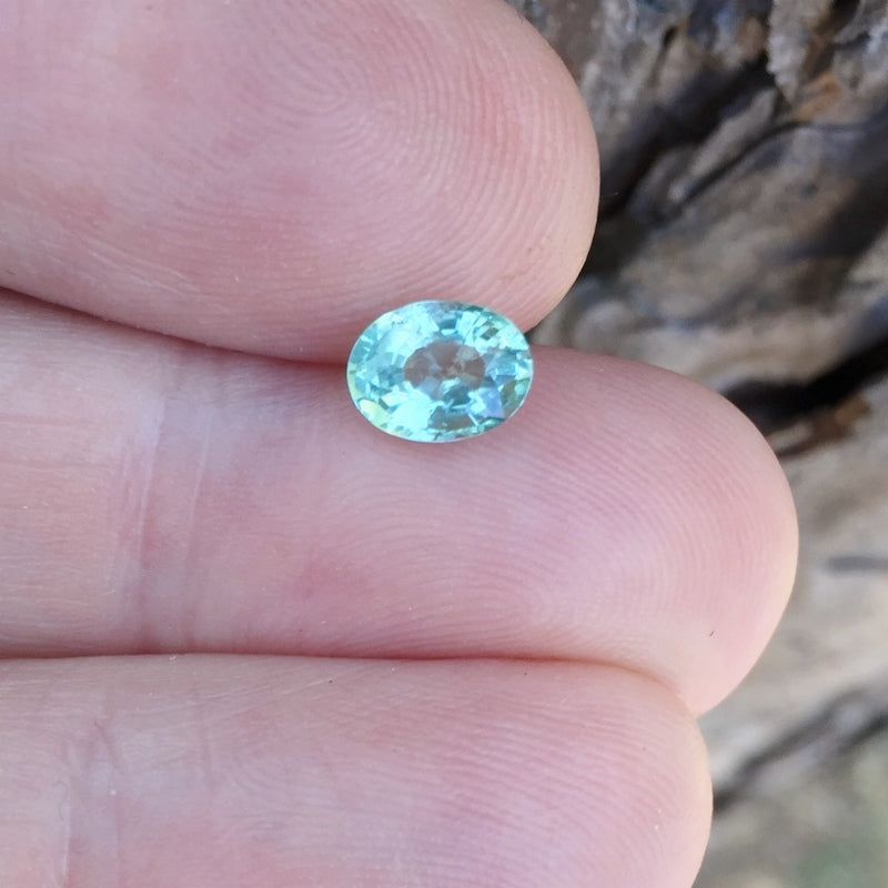 Bright! Aqua Blue Color Tourmaline 1.06 ct Afghanistan