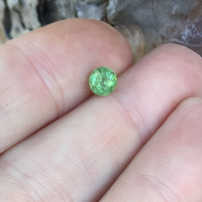Natural Demantoid Garnet — 1.13 ct, Namibia, Portuguese Round Brilliant
