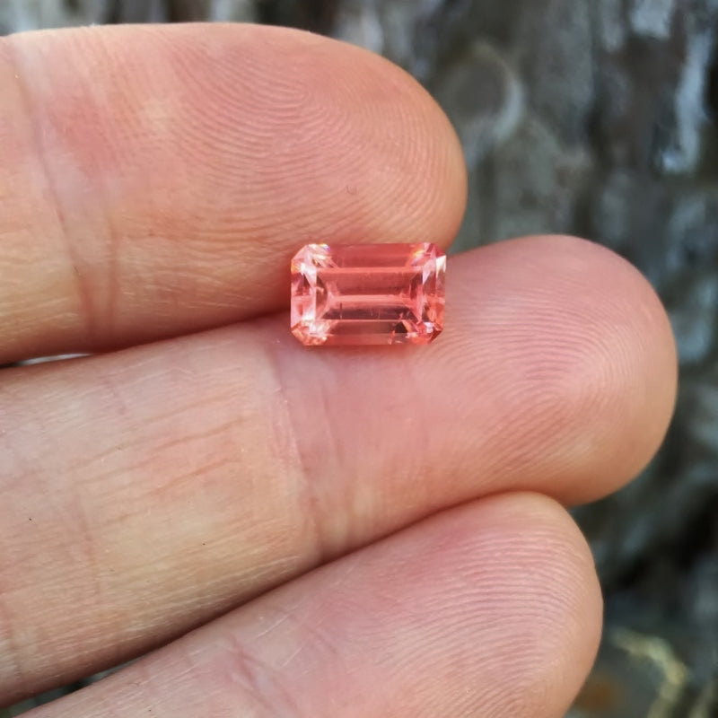 Natural Rhodochrosite — 2.01 ct, Peru, Emerald Cut (GL)