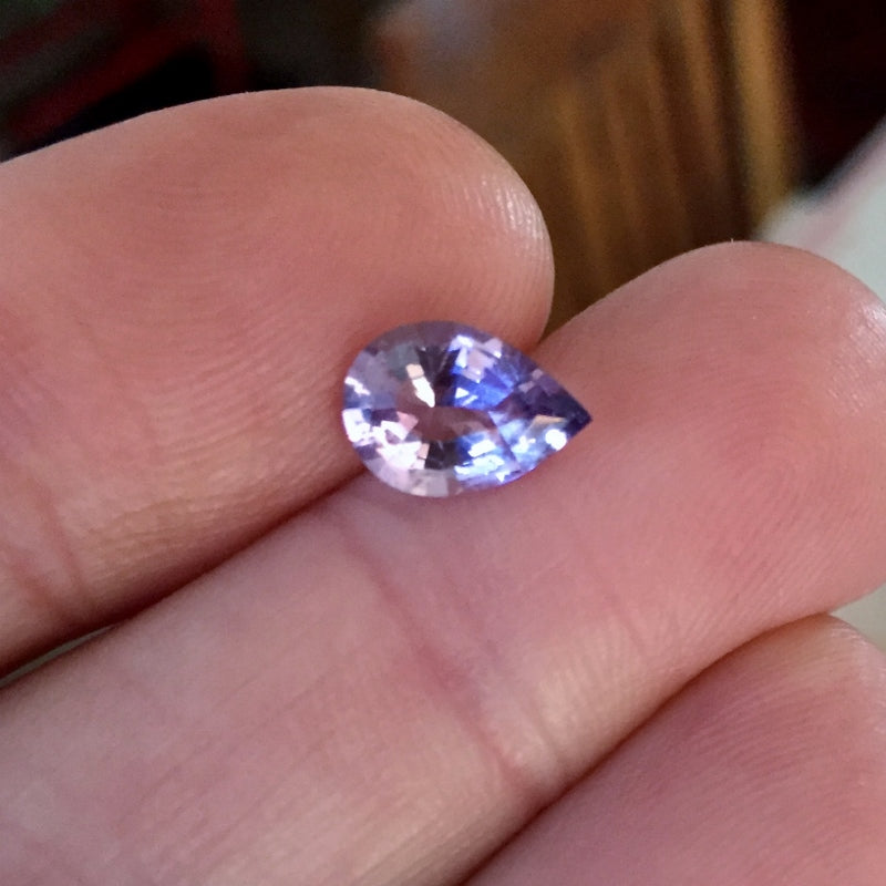 Natural Scapolite — 1.29 ct, Tanzania, Pear Cut (GL)