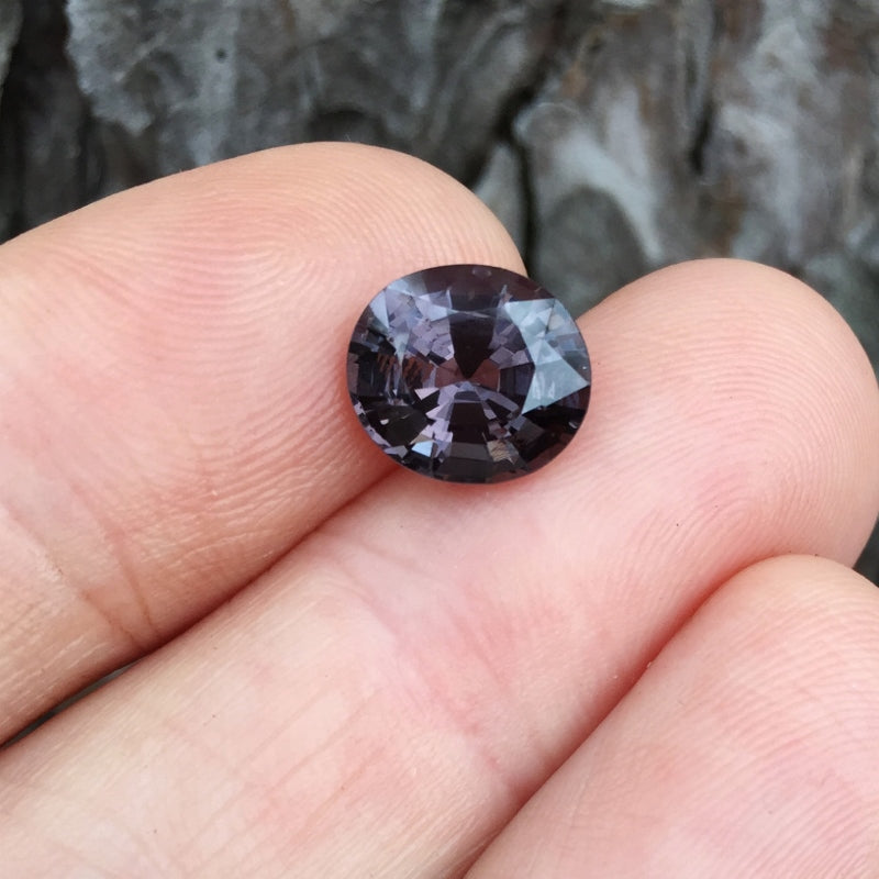 Big! Grayish Purple Natural Spinel Sri Lanka 3.78 Carat