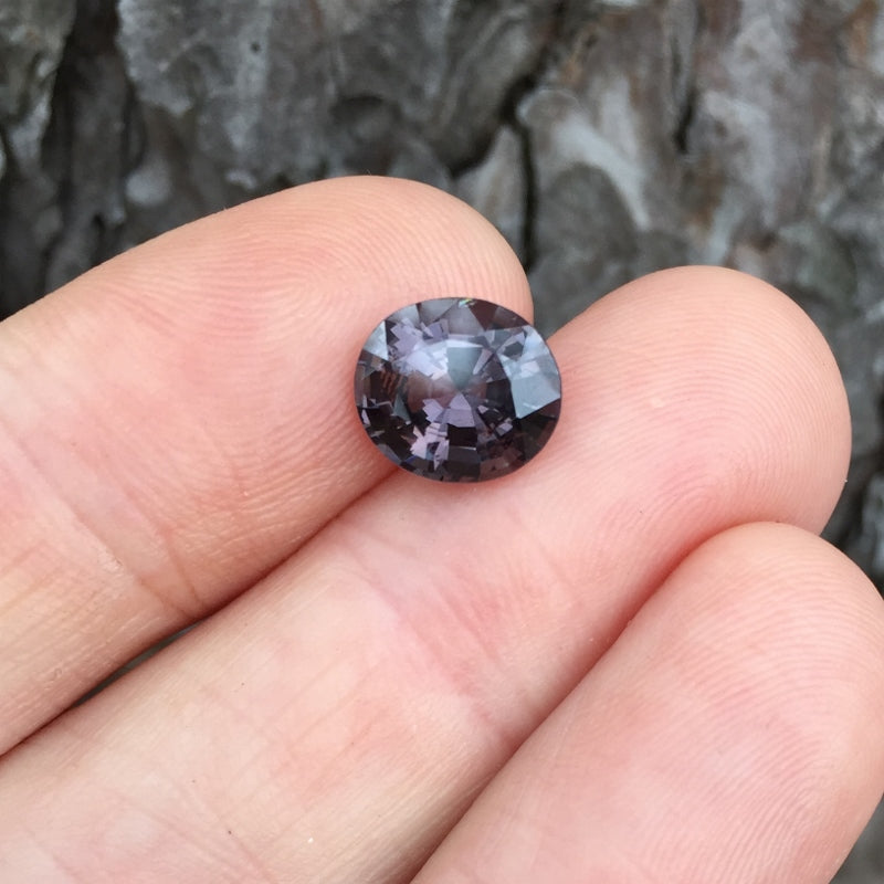 Big! Grayish Purple Natural Spinel Sri Lanka 3.78 Carat