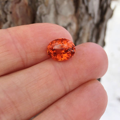 Natural Hessonite Garnet — 4.84 ct, Sri Lanka, Oval Facet