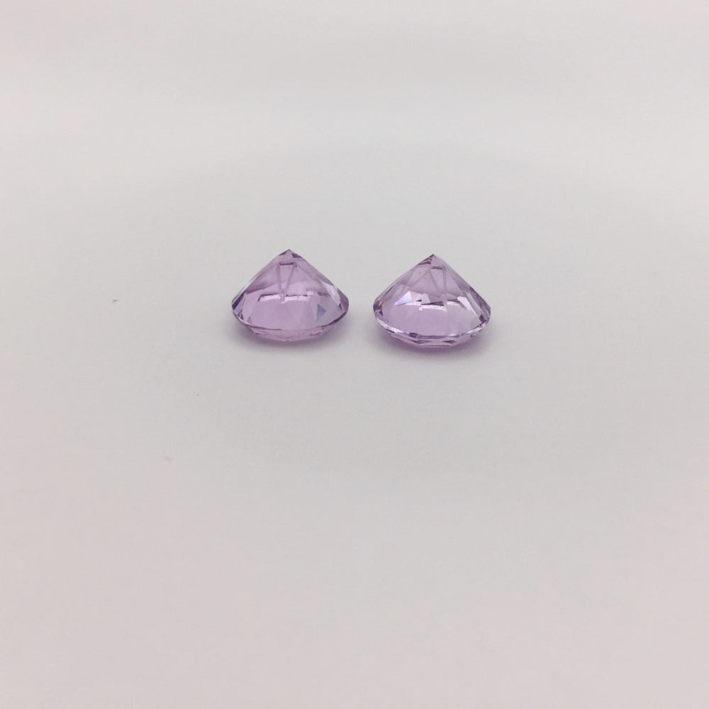 Natural Amethyst Pair — 9.0 ct total, Brazil, Texas Star Round
