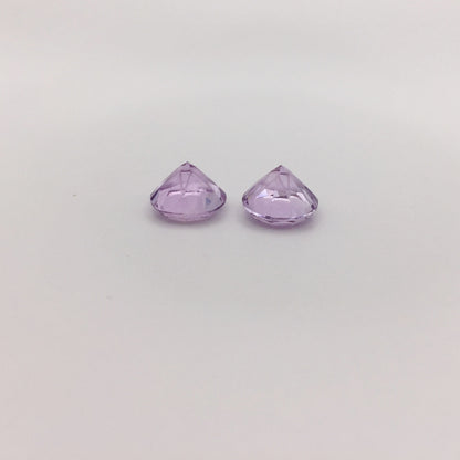 Natural Amethyst Pair — 9.0 ct total, Brazil, Texas Star Round