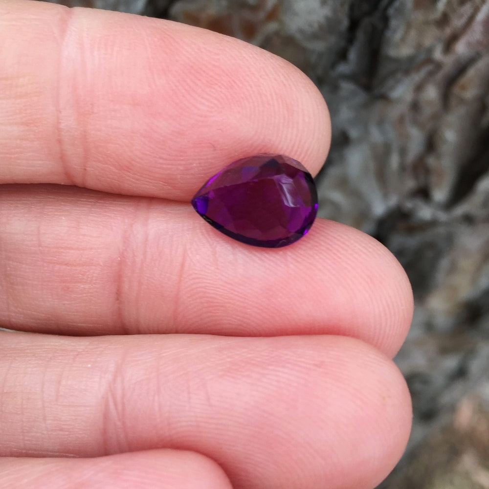 Natural Amethyst — 4.44 ct, Brazil, Pear Shape