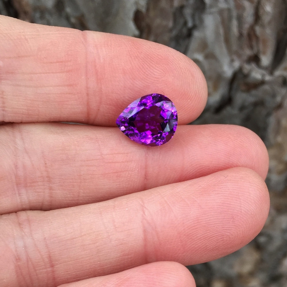 Natural Amethyst — 4.44 ct, Brazil, Pear Shape