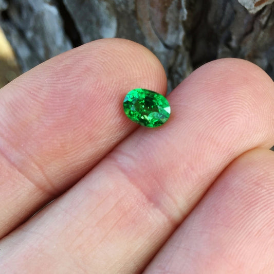 Vivid Chrome Green Tsavorite Garnet Kenya 0.85 Carats