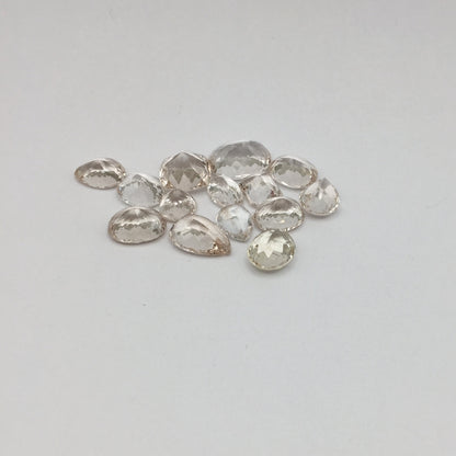 Natural Champagne Topaz Lot — 14 Pieces, 57.30 ct Total, Pakistan (GL)