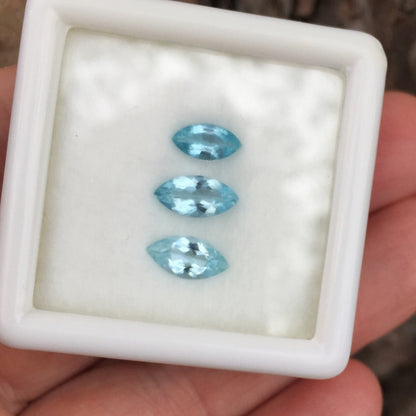 Natural Fine Blue Aquamarine Lot Brazil 2.40 Carats