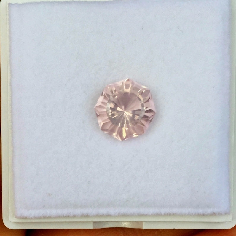 Natural Rose Quartz — 3.24 ct, Madagascar, Octagon Brilliant