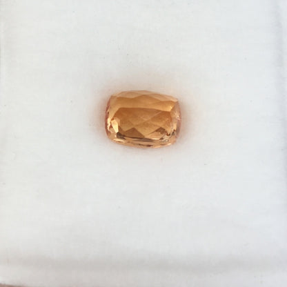 Natural Imperial Topaz — 2.90 ct, Ouro Preto, Brazil, Antique Cushion (GL)