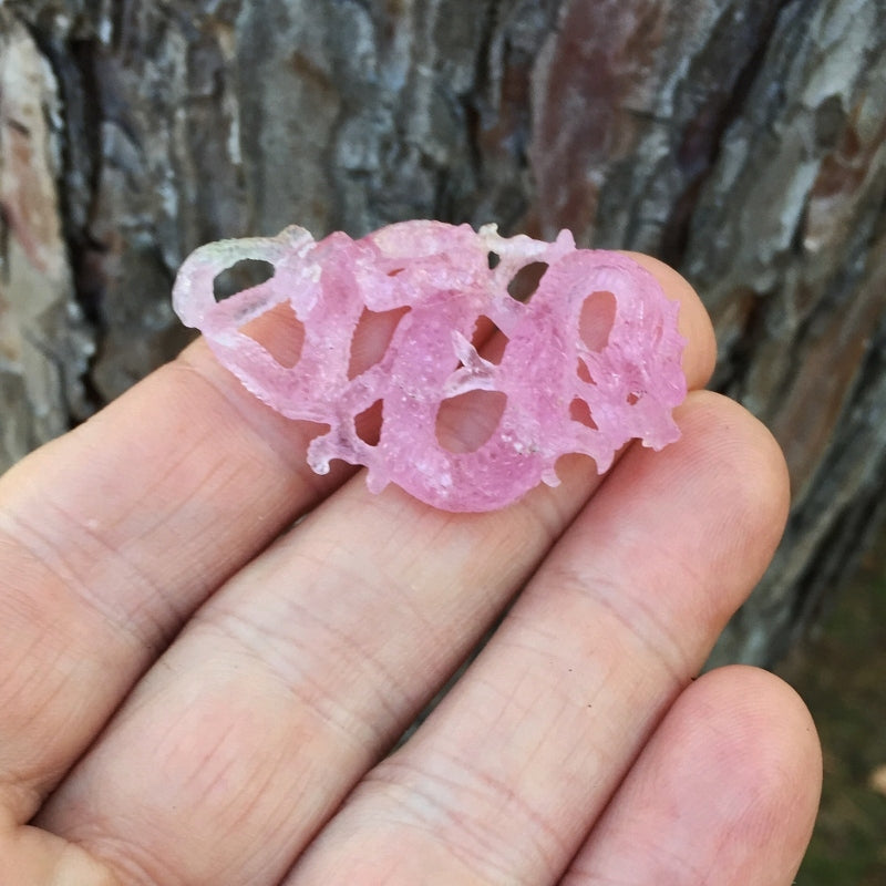 Antique California Pink Tourmaline Dragon Carving 24.9 Carats