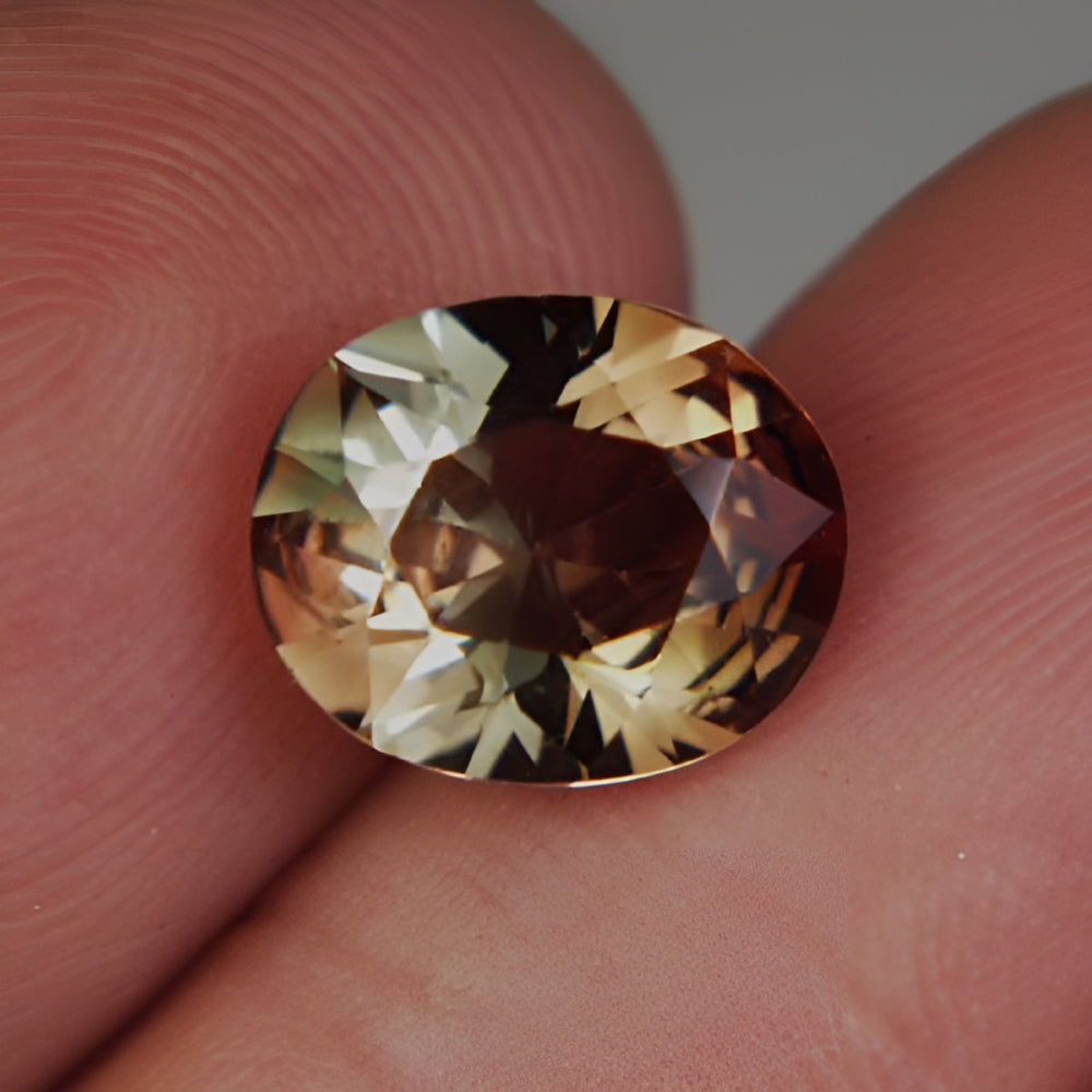 Bi-Color Oregon Sunstone — 3.23 ct | USA Cut