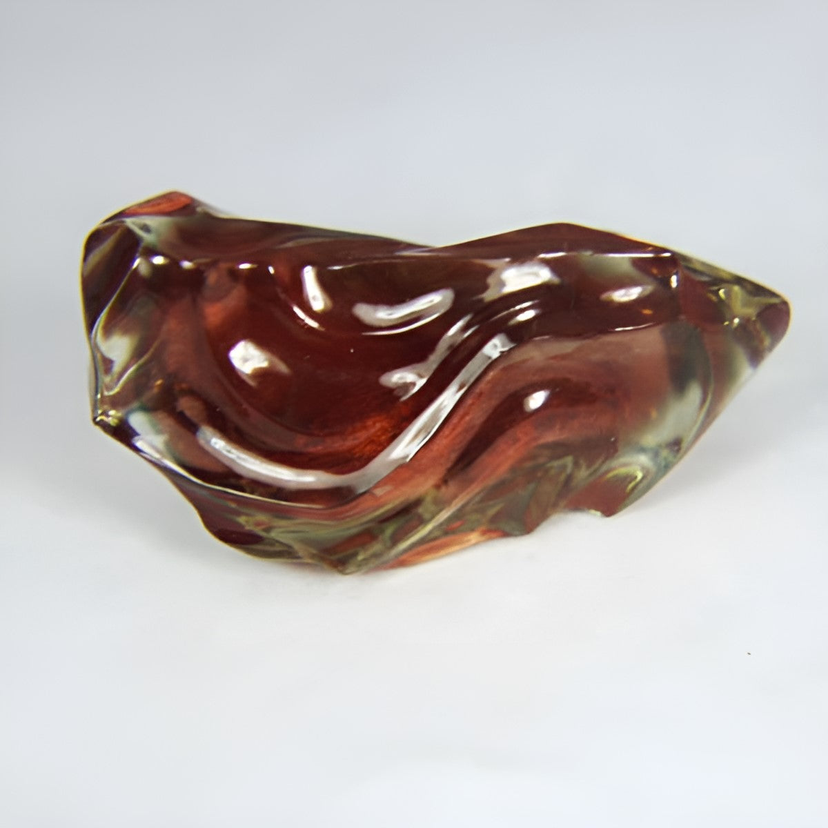 Natural Bi-Color Oregon Sunstone — 35.86 ct, Oregon, Carved (GL)