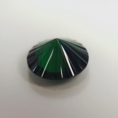 Concave Cut Deep Green Tsavorite Garnet Kenya 4.46 carats GL