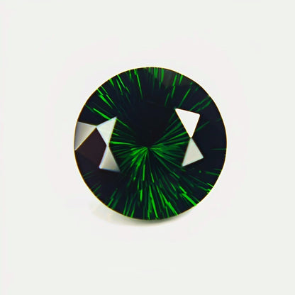 Concave Cut Deep Green Tsavorite Garnet Kenya 4.46 carats GL