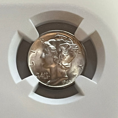 Mercury Dime 1945 s 10C MS 65 4817442-031