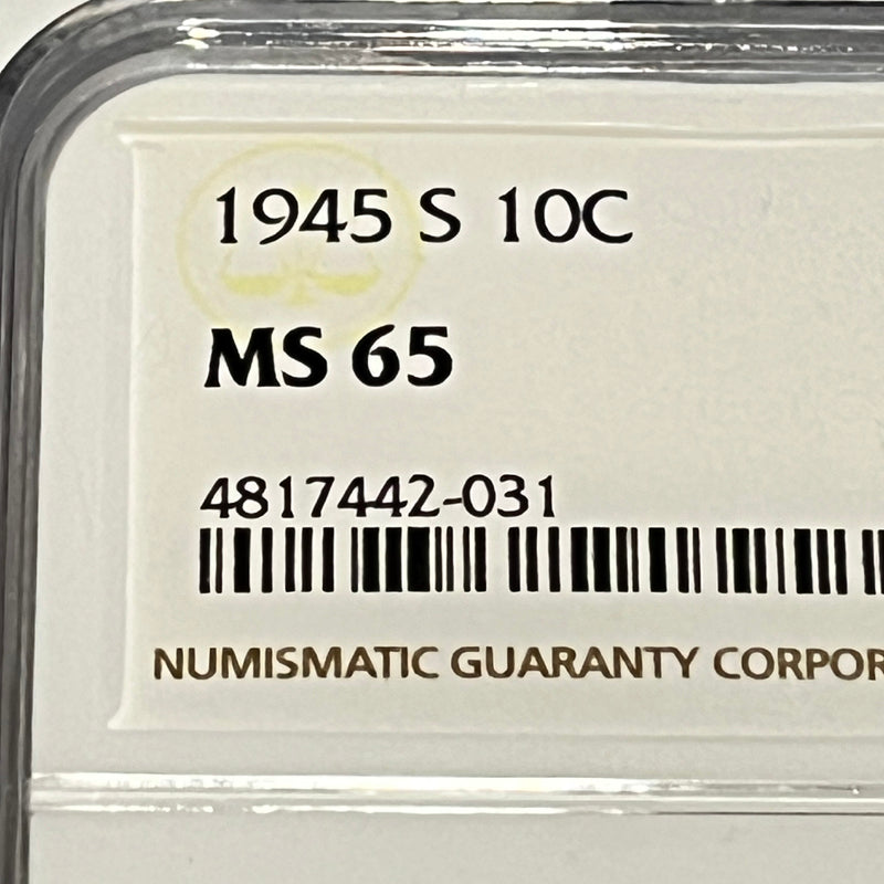 Mercury Dime 1945 s 10C MS 65 4817442-031