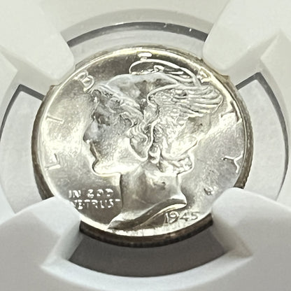 Mercury Dime 1945 s 10C MS 65 4817442-031