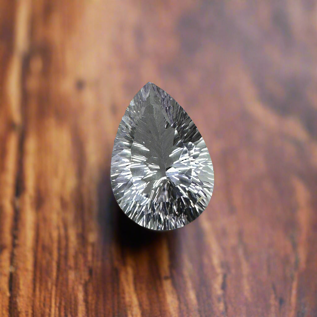 Natural Amethyst — 10.97 ct, Brazil, Concave Pear