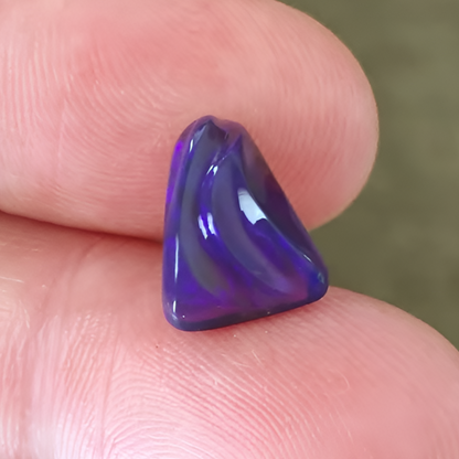 Sherris Cottier Shank Carved Australian Black Opal 4.75 Carat